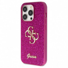 Apple iPhone 15 Pro Max Coque Guess Fixed Glitter Big 4G Violet (Purple)