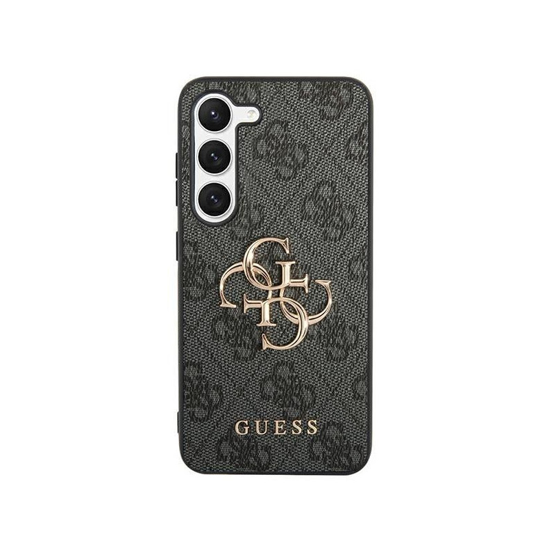 Samsung Galaxy S24 ULTRA Coque Guess Leather 4G Metal Logo Noir