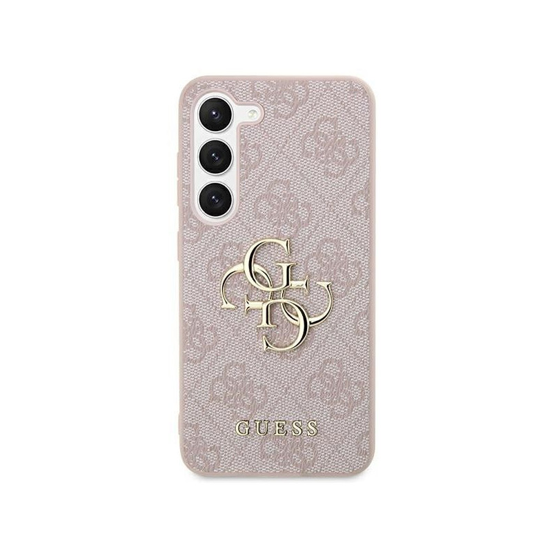 Samsung Galaxy S24 Coque Guess Leather 4G Metal Logo Rose