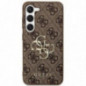 Samsung Galaxy S24 ULTRA Coque Guess Leather 4G Metal Logo Brun