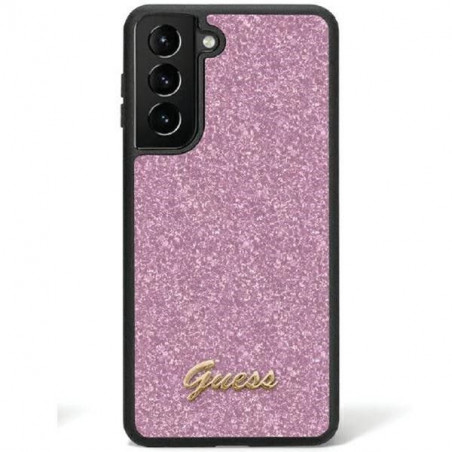 Samsung Galaxy S24 ULTRA Coque Guess Glitter Script Violet (Purple)