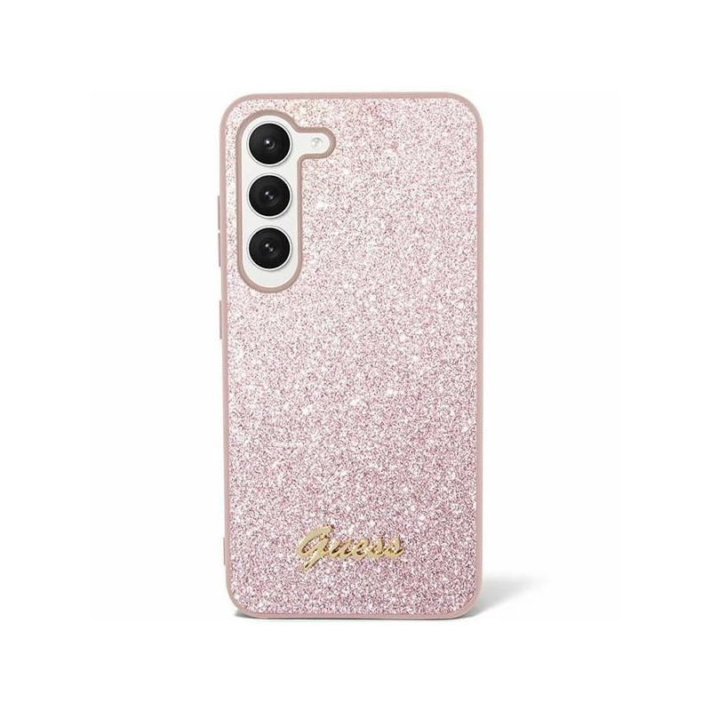 Samsung Galaxy S24 ULTRA Coque Guess Glitter Script Rose