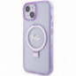 Apple iPhone 15 Plus Coque Guess Glitter Script Logo - Ring stand MagSAFE  Violet (Purple)