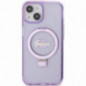 Apple iPhone 15 Plus Coque Guess Glitter Script Logo - Ring stand MagSAFE  Violet (Purple)