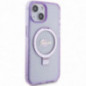 Apple iPhone 15 Plus Coque Guess Glitter Script Logo - Ring stand MagSAFE  Violet (Purple)