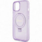 Apple iPhone 15 Plus Coque Guess Glitter Script Logo - Ring stand MagSAFE  Violet (Purple)