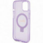 Apple iPhone 15 Plus Coque Guess Glitter Script Logo - Ring stand MagSAFE  Violet (Purple)