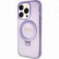 Apple iPhone 15 Pro Coque Guess Glitter Script Logo - Ring stand MagSAFE  Violet (Purple)