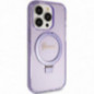 Apple iPhone 15 Pro Coque Guess Glitter Script Logo - Ring stand MagSAFE  Violet (Purple)