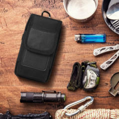 Apple iPhone 13 mini Etui universel, Étuis verticaux Vertical Belt Holster OXFORD Noir