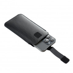 Oppo A52 Etui universel Pocket Carbon Modèle de carbone  Noir 