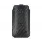 Apple iPhone 13 Pro Max Etui universel Pocket Carbon Modèle de carbone  Noir 
