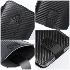 realme 8 Etui universel Pocket Carbon Modèle de carbone  Noir 