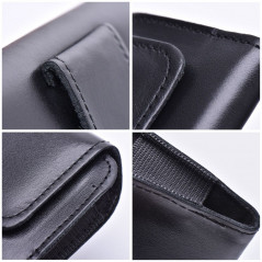 Apple iPhone 12 Etui universel, Étuis horizontaux, Étui de ceinture ROYAL Crazy Horse Noir 