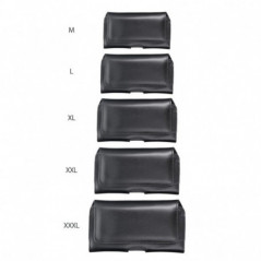 Apple iPhone 12 Etui universel, Étuis horizontaux, Étui de ceinture ROYAL Crazy Horse Noir 