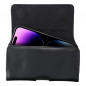 Apple iPhone 12 Pro Etui universel, Étuis horizontaux, Étui de ceinture ROYAL Crazy Horse Noir 