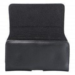 Apple iPhone 13 Etui universel, Étuis horizontaux, Étui de ceinture ROYAL Crazy Horse Noir 