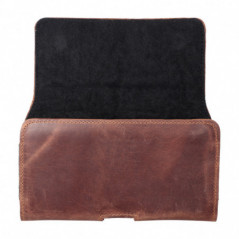 Apple iPhone 12 Etui universel, Étuis horizontaux, Étui de ceinture ROYAL Crazy Horse Brun 