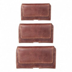 Apple iPhone 12 Etui universel, Étuis horizontaux, Étui de ceinture ROYAL Crazy Horse Brun 