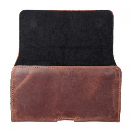 Samsung Galaxy S21 Plus 5G Etui universel, Étuis horizontaux, Étui de ceinture ROYAL Crazy Horse Brun 