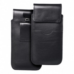 Samsung Galaxy A52 LTE Etui universel, Étui de ceinture ROYAL - Leather universal flap pocket Noir