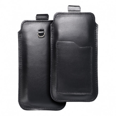 Apple iPhone 13 Etui universel, Étui de ceinture ROYAL - Leather universal flap pocket Noir