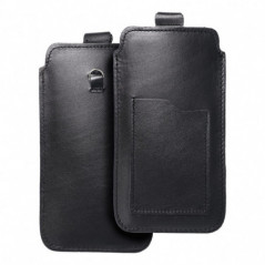 Samsung Galaxy A52 LTE Etui universel, Étui de ceinture ROYAL - Leather universal flap pocket Noir