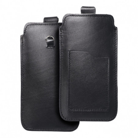 Samsung Galaxy A52 LTE Etui universel, Étui de ceinture ROYAL - Leather universal flap pocket Noir
