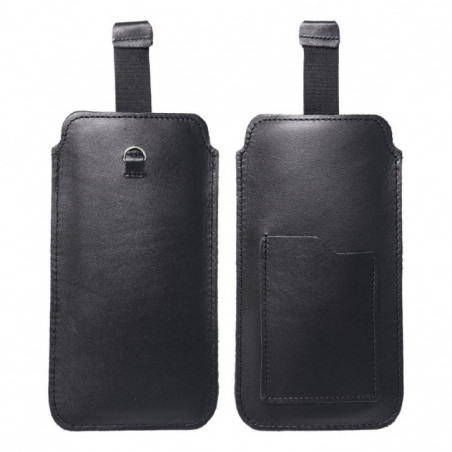 Samsung Galaxy A52 LTE Etui universel, Étui de ceinture ROYAL - Leather universal flap pocket Noir