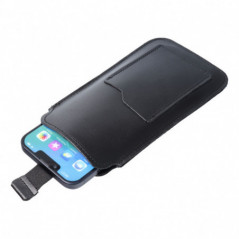 Samsung Galaxy A52 LTE Etui universel, Étui de ceinture ROYAL - Leather universal flap pocket Noir