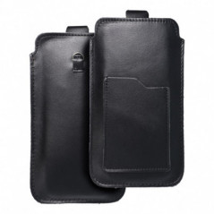 Samsung Galaxy A12 Etui universel, Étui de ceinture ROYAL - Leather universal flap pocket Noir