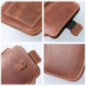 XIAOMI Redmi Note 10 Etui universel, Étui de ceinture ROYAL - Leather universal flap pocket Brun