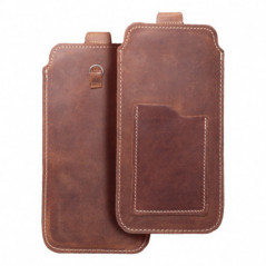 Samsung Galaxy S21 Ultra 5G Etui universel, Étui de ceinture ROYAL - Leather universal flap pocket Brun