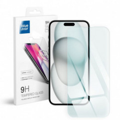 Apple iPhone 15 Verre trempé Blue Star 9H Transparent