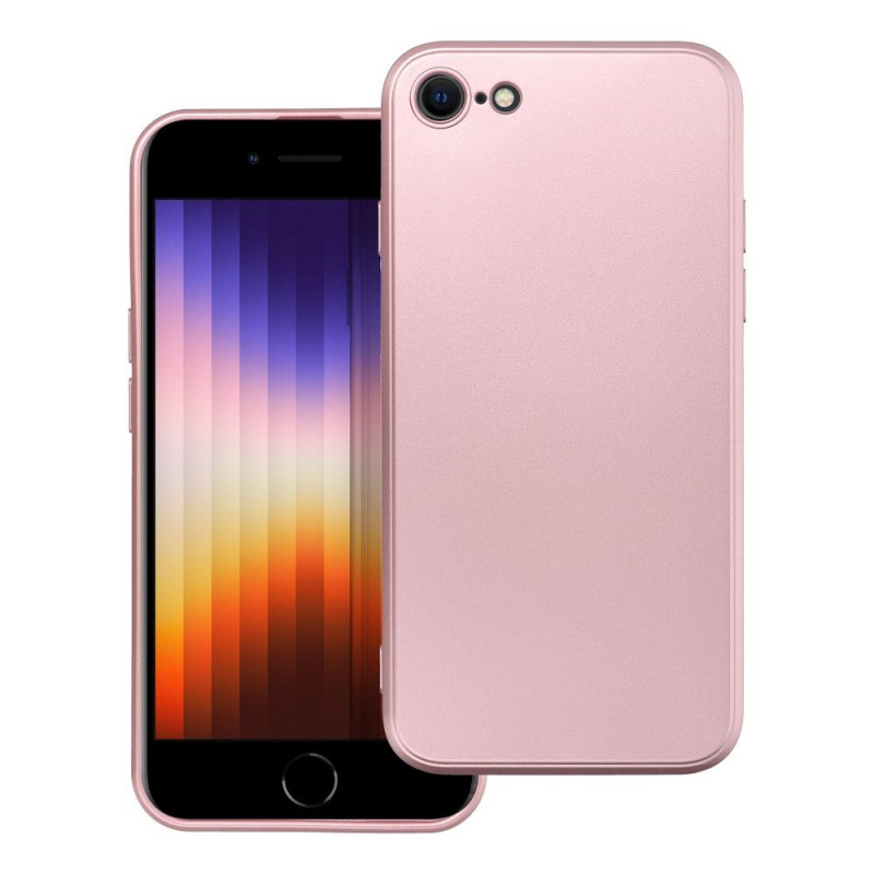 Apple iPhone SE 2020 Coque Metallic Rose