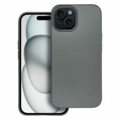 Apple iPhone 15 Coque Metallic Gris