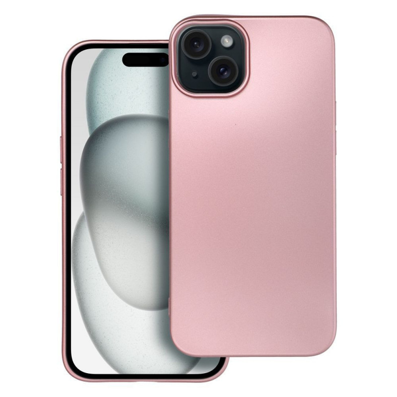 Apple iPhone 15 Plus Coque Metallic Rose
