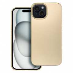 Apple iPhone 15 Coque Metallic Or