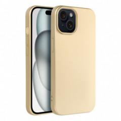 Apple iPhone 15 Coque Metallic Or