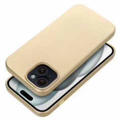 Apple iPhone 15 Coque Metallic Or