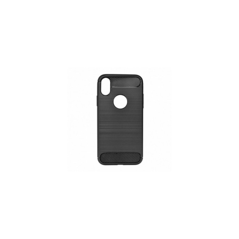 Apple iPhone X Coque Carbon Élégant  Noir