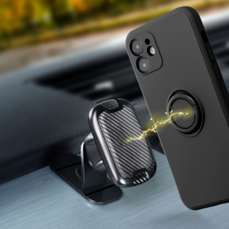 Apple iPhone 16 Pro Coque Silicone ring Noir