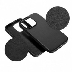 Apple iPhone 16 Coque Leather Mag Cover Élégant  MagSAFE  Noir