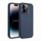 Apple iPhone 16 Pro Coque Leather Mag Cover Élégant  MagSAFE  Bleu indigo