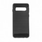 CARBON sur le Samsung Galaxy S10 FORCELL Couverture de silicone Noir