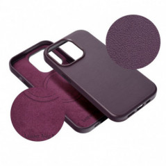 Apple iPhone 16 Pro Coque Leather Mag Cover Élégant  MagSAFE  Violet foncé