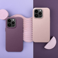 Apple iPhone 16 Pro Coque Leather Mag Cover Élégant  MagSAFE  Violet foncé