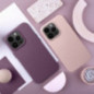 Apple iPhone 16 Pro Coque Leather Mag Cover Élégant  MagSAFE  Violet foncé