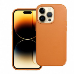 Apple iPhone 16 Plus Coque Leather Mag Cover Élégant  MagSAFE  Orange