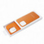 Apple iPhone 16 Pro Coque Leather Mag Cover Élégant  MagSAFE  Orange